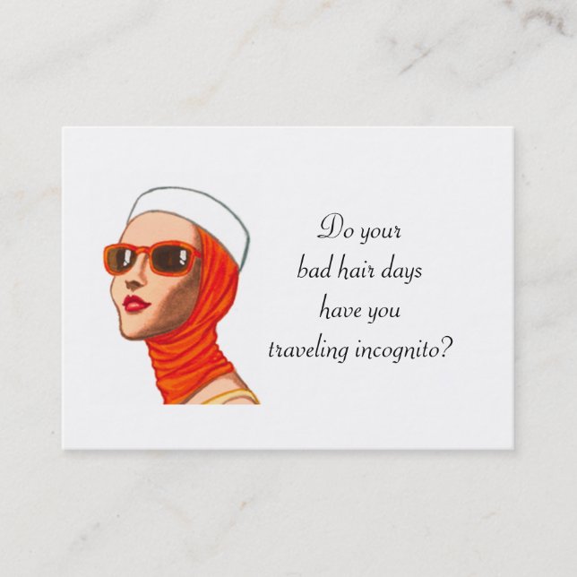 Hair Salon Business Card Chubby Size (Front)