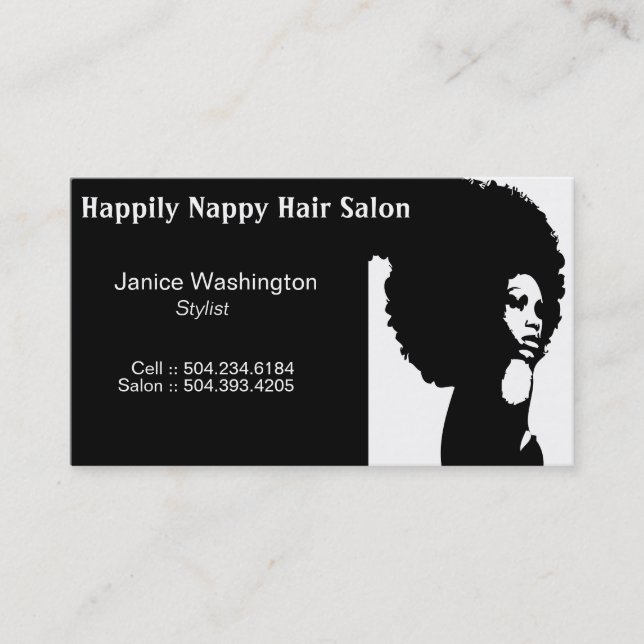 Hair Salon Business Cards (Front)