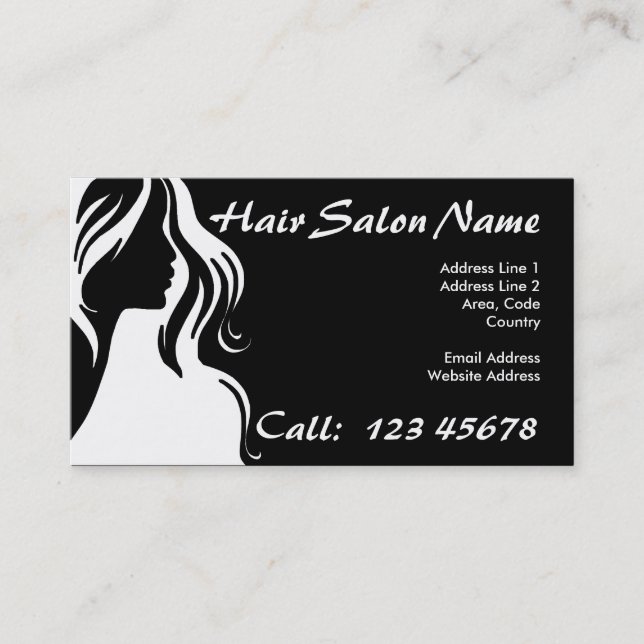 Hair Salon Business Theme Collection Business Card (Front)