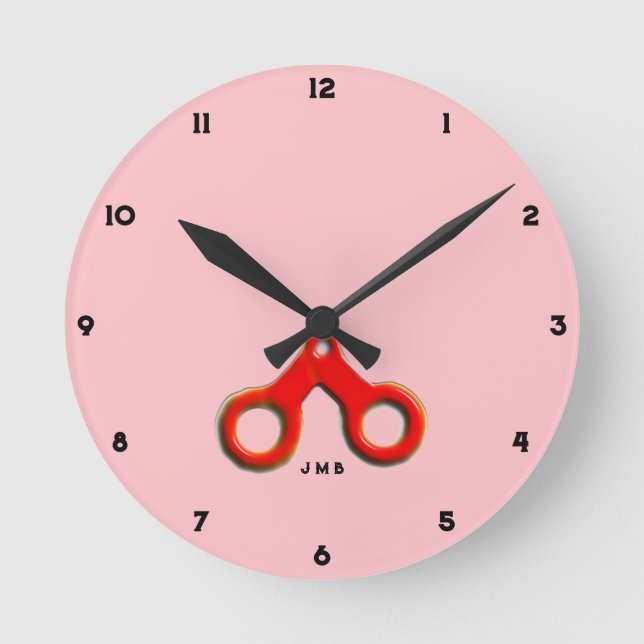 Hair Salon Decor Round Clock (Front)