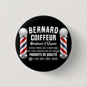Hair salon decoration 1 inch round button