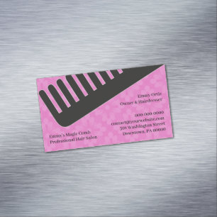 Hair Salon Dresser Magnetic Business Card