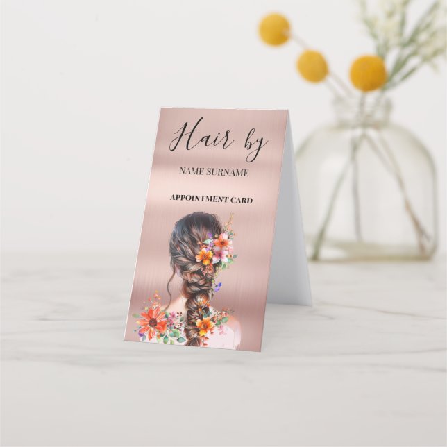 Hair Salon Folded Appointment Card (Front)