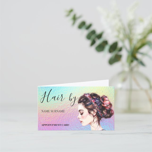 Hair Salon Folded Appointment Card (Front)