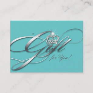 Hair Salon Gift Certificate Blue Silver Crown