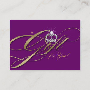 Hair Salon Gift Certificate Purple Jewellery Crown