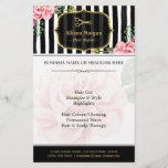 Hair Salon Gold Glitter Black White Floral Flyer<br><div class="desc">Hair Salon Gold Glitter Black White Floral - Elegant and Unique Flyer Template. 
(1) For further customization,  please click the "customize further" link and use our design tool to modify this template. 
(2) If you need help or matching items,  please contact me.</div>