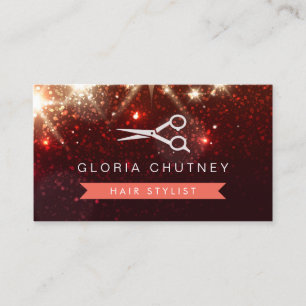 Hair Salon Hairstylist - Shiny Sparkly Glitter Business Card