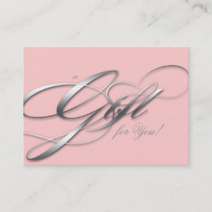 Hair Salon Makeup Gift Certificate Pink Silver