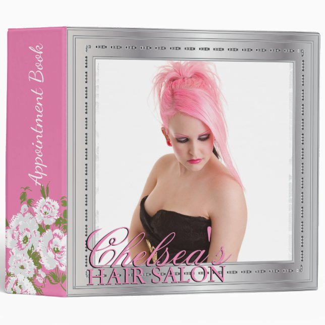 Hair Salon Model Portfolio Binder (Front/Spine)