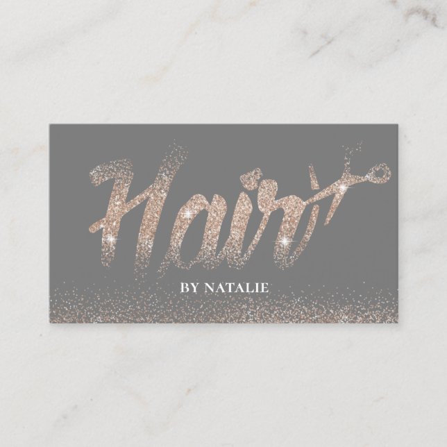 Hair Salon Modern Rose Gold Typograpy Appointment (Front)
