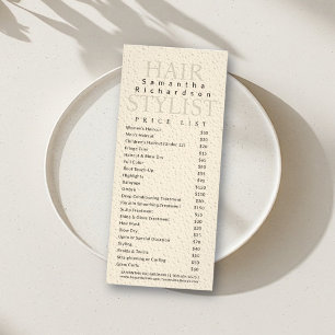 Hair Salon Nails Makeup Lashes Boho Price List Rack Card