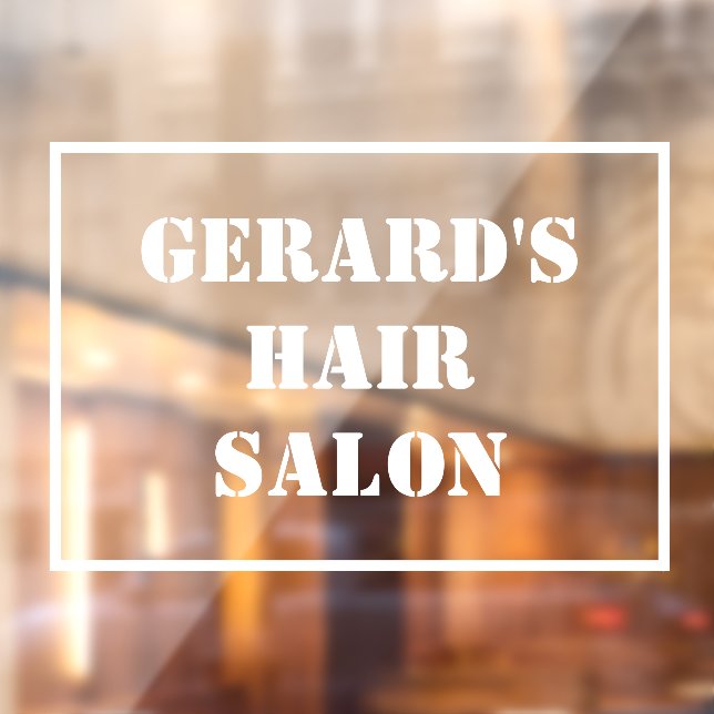 Hair Salon Name on a Window Cling (Sheet 2)