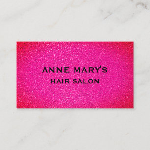 Hair Salon Pink Purple Glitter Hairdresser Girly Business Card