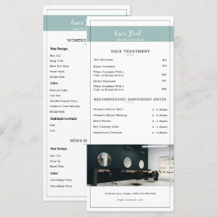 Hair Salon Price List Template – Minimal Design