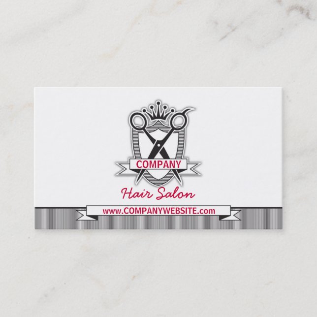 Hair Salon Professional Modern Business Card (Front)
