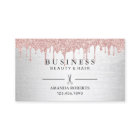 Hair Salon Rose Gold Drips Silver Appointment