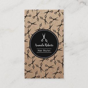 Hair Salon Scissor Pattern Rustic Appointment