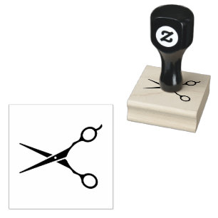 Hair Salon Scissors    Rubber Stamp