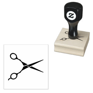 Hair Salon Scissors    Rubber Stamp