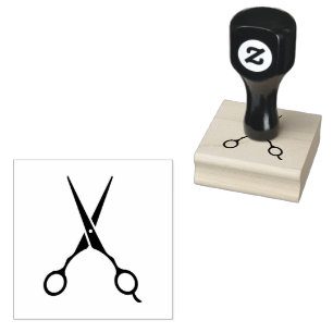 Hair Salon Scissors    Rubber Stamp