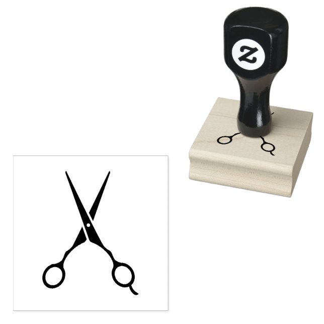 Hair Salon Scissors    Rubber Stamp (Stamped)