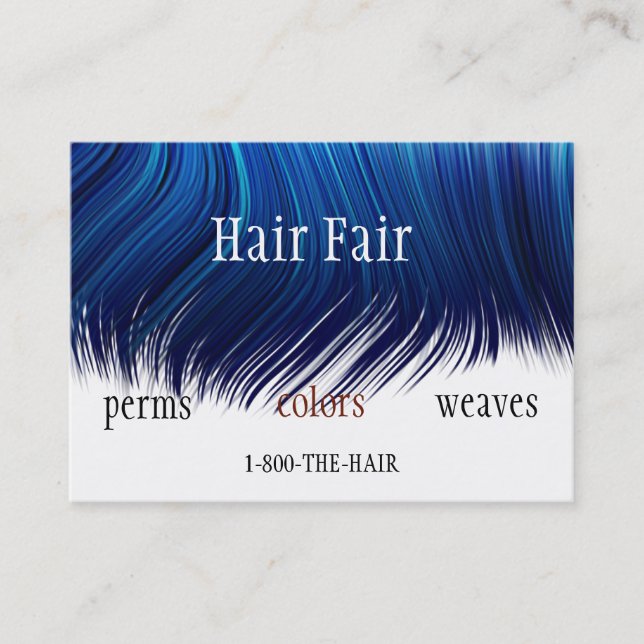 Hair Salon Style Business Cards (Front)