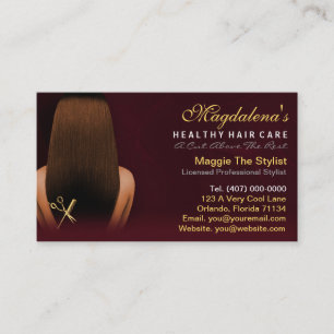 Hair Salon Stylist African American Appointment Card