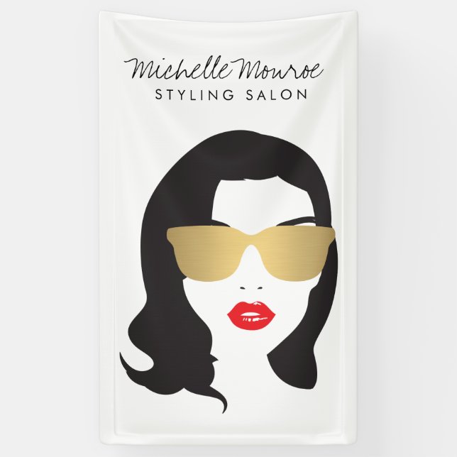 Hair Salon, Stylist, Beauty Girl Banner (Vertical)