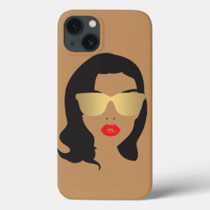 Hair Salon, Stylist, Beauty Girl Tan/Brown iPhone 13 Case