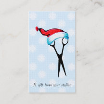 Hair salon stylist holiday coupon gift card xmas