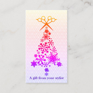 Hair salon stylist holiday coupon gift card xmas