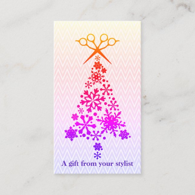 Hair salon stylist holiday coupon gift card xmas (Front)