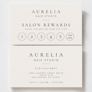 Hair Salon Stylist Loyalty Card