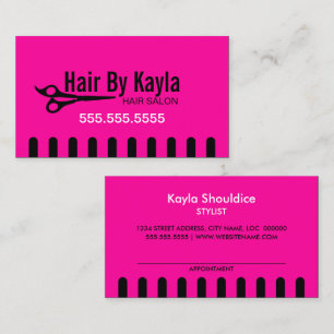 Hair Salon Stylist with Appointment Card