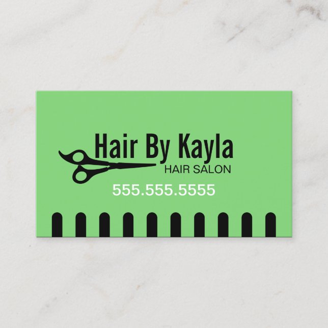 Hair Salon Stylist with Appointment Light Green (Front)