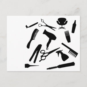 Hair Salon Tools   Postcard