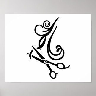 Hair scissors Hairdresser Poster