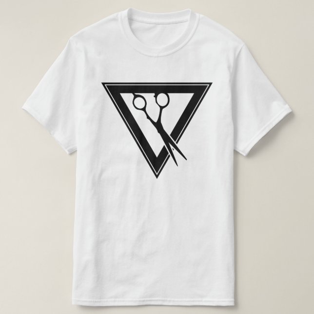 hair scissors triangle T-Shirt (Design Front)