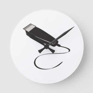 HAIR SHEARS ROUND CLOCK