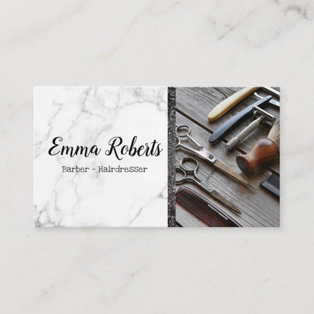 Hair Shop Scissors Hairdressing Salon Barber Shop Business Card (Front)