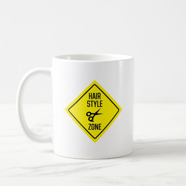 Hair Style Barber Shop Zone Sign | Classic Mug (Left)