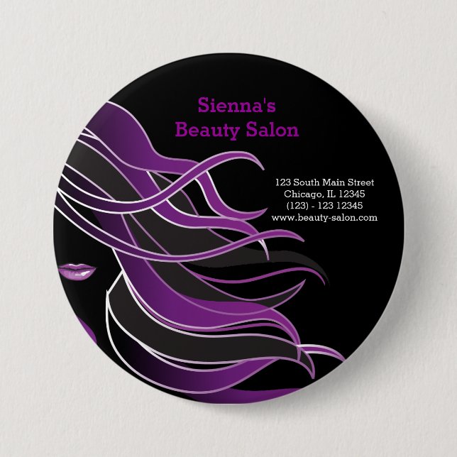 Hair Stylist 3 Inch Round Button (Front)
