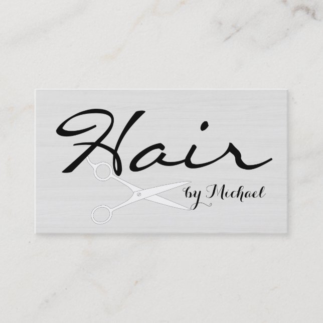 Hair Stylist Appointment Modern White Wood (Front)