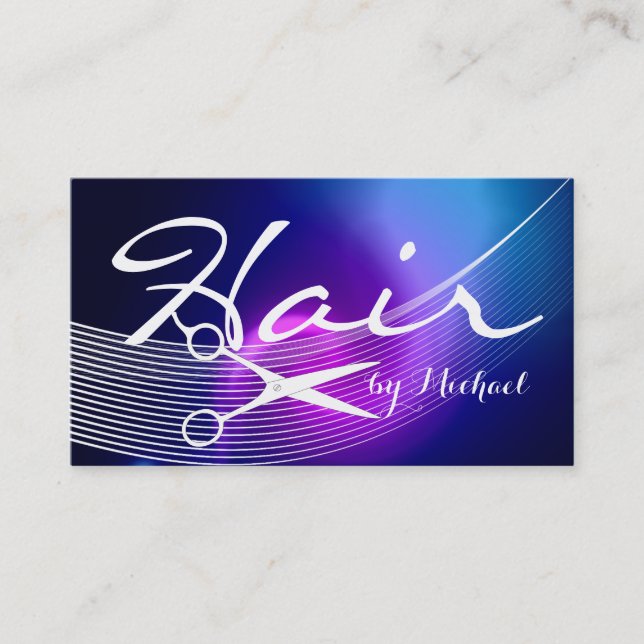 Hair Stylist Appointment - Purple Abstract #15 (Front)