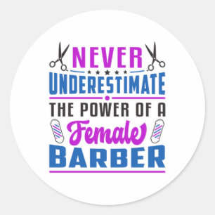 Hair Stylist Barber Scissors Hairdresser Gift Idea Classic Round Sticker