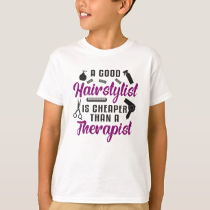 Hair Stylist Barber Scissors Therapy Gift Idea T-Shirt