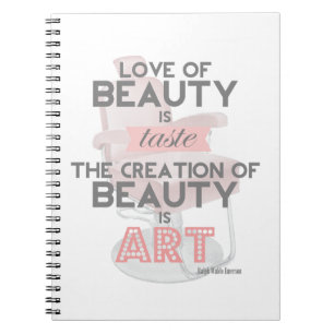 Hair Stylist Beauty is Art Quote Retro Notebook