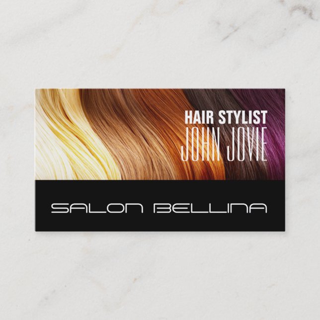 Hair Stylist Beauty Salon Barber Shop Business Card (Front)
