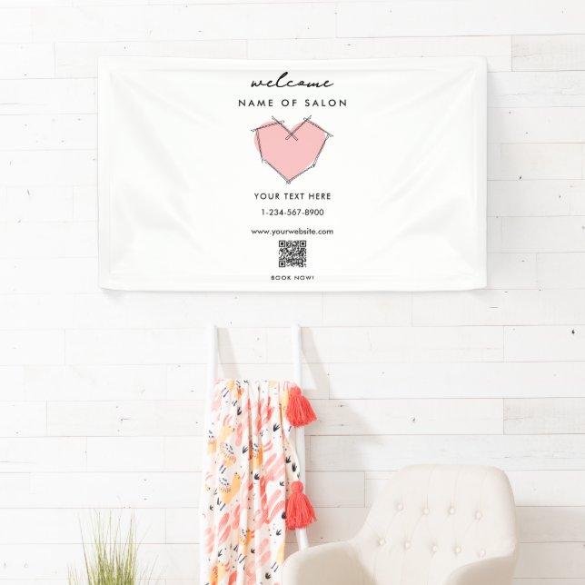 Hair Stylist Beauty Salon Beautician Bobby Pins Banner (Insitu)